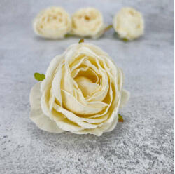 Decorolla Selyemvirág - Százlevelű rózsafej, 5, 5*5, 5cm 4/cs - Krém 8282KR (8282KR)