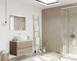 Savinidue Easy 80cm-es két fiókos fürdőszobaszekrény füstölt tölgy & beton - smartbutor