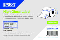 Epson magasfényű inkjet 102mm x 51mm 610 címke /tekercs (C33S045539) - pepita