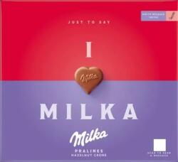 Milka I Love Milka Cutie de ciocolata cu alune, umplutura de alune 110 g