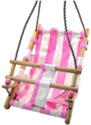 Strend Pro Leagan pentru copii, textil/lemn, roz, max 70 kg, 36x24x45 cm (802400)