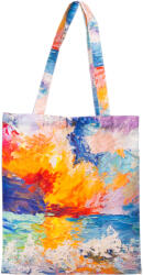 SHOPIKA Geanta shopper din material textil, imprimeu inpirat dintr-o pictura moderna Multicolor