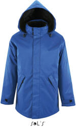 SOL'S ROBYN steppelt bélésű unisex kabát, gallérba rejthető kapucnival SO02109, Royal Blue-4XL