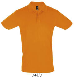 SOL'S PERFECT két gombos férfi rövid ujjú galléros piké pamut póló SO11346, Orange-XL