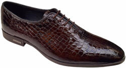 GKR Ciucaleti Pantofi eleganti pentru barbati, piele naturala croco, maro - GKR70M - ciucaleti