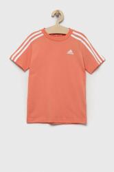 Adidas gyerek pamut póló U 3S narancssárga, nyomott mintás - narancssárga 176