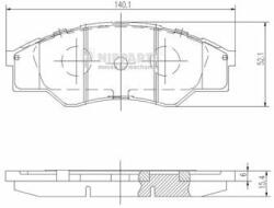 NIPPARTS N3602137 Set placute frana, frana disc