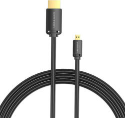Vention HDMI-D Male to HDMI-A Male Cable Vention AGIBF 1m, 4K 60Hz (Black) (AGIBF) - scom