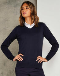Kustom Kit Női hosszú ujjú kötött felső Kustom Kit Women's Classic Fit Arundel Sweater 2XS, Fekete