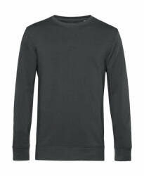 B&C Collection Uniszex hosszú ujjú organikus pulóver B and C Organic Crew Neck French Terry XS, Aszfalt szürke