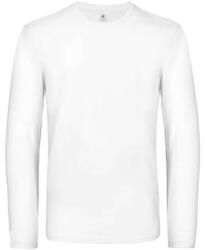 B&C Collection Férfi hosszú ujjú póló B&C #E190 LSL -4XL, Fehér