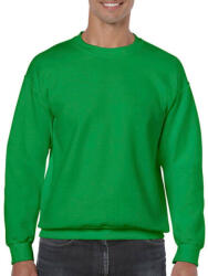 Gildan Uniszex Pulóver Hosszú ujjú Gildan Heavy Blend Adult Crewneck Sweat - M, Ír zöld