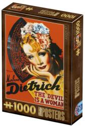 D-Toys Puzzle 1000 Piese D-Toys, Postere de Epoca, Marlene Dietrich, The Devil is a Woman (TOY-67555-10) Puzzle