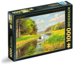 D-Toys Puzzle 1000 Piese D-Toys, Hans Andersen Brendekilde, Spring A Young Couple in a Rowing Boat on Odense (TOY-72795-01) Puzzle
