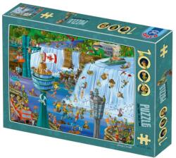 D-Toys Puzzle 1000 Piese D-Toys, Cartoon Cascada Niagara (TOY-61218-14) Puzzle