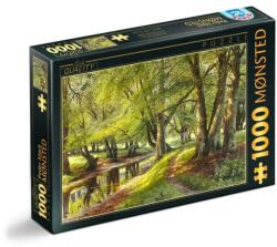 D-Toys Puzzle 1000 Piese D-Toys, Peder Mork Monsted, A Summer Day in the Forest with Deer in the Background (TOY-77417-02)