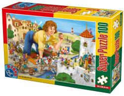 D-Toys Puzzle 100 Piese, D-Toys, Calatoriile lui Gulliver (TOY-60402-03)