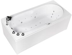 Wellis Matana E-Max aszimmetrikus hidromasszázs fürdőkád 160x100 cm csapteleppel - Balos kivitel (WK00161-1)