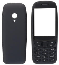 Nokia 6310 2021 előlap keret, akkufedél (hátlap) és billentyűzet, fekete (utángyártott)