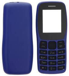 Nokia 105 (2022) előlap keret, akkufedél (hátlap) és billentyűzet, kék (utángyártott)