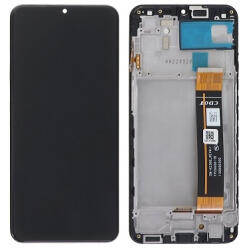 Samsung A236V Galaxy A23 5G előlap keret, lcd kijelző és érintőpanel, fekete (gyári)