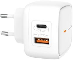 XO Incarcator retea XO L60, USB/USB-C, Quick Charge 3.0, Power Delivery 18W, Alb (6920680870141)