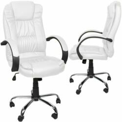 Malatec Fehér eco bőr irodai szék (23240)