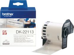 Brother DK-22113, Rola Continua Etichete, negru pe transparent, 62mm 15.24m (DK22113)