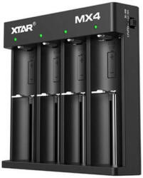 XTAR MX4 univerzális akkutöltő Ni-MH Li-ion 1, 5V/3, 7V LiFePO4 3, 2V akkukhoz (MX4)