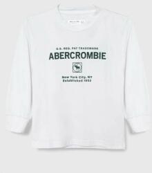 Abercrombie & Fitch gyerek hosszúujjú fehér, nyomott mintás - fehér 157/163