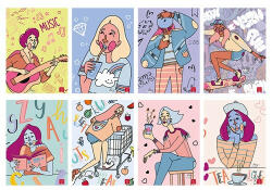 Pigna Füzet Pigna Leny Pony A/4 tűzött 38 lapos kockás (02326215M) - papir-bolt