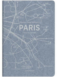 Clairefontaine Füzet Clairefontaine Jeans & Cocoa A/4 48 lapos, vonalas, margós, varrott gerinccel, Jeans city map, vegyes (83532C) - papir-bolt