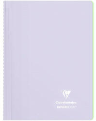 Clairefontaine Spirálfüzet Clairefontaine Koverbook Blush A/4 80 lapos PP borítású vonalas lila (376775C) - papir-bolt