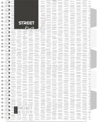 STREET Spirálfüzet Street Pad Black & White Edition A/4 100 lapos vonalas, fehér (67120)