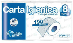 Paperdi Toalettpapír 2 rétegű kistekercses 100llulóz 190 lap/19, 95 m/tekercs 8 tekercs/csomag Paperblu Carta Igienica_Paperdi (ID8S190F8) - bestoffice