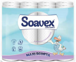 Paperdi Toalettpapír 3 rétegű kistekercses 162 lap/tekercs 24 tekercs/csomag Soavex Maxi Scorta_Paperdi (ID8K200F24)