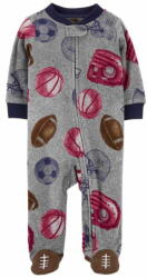  Carter's Sleep & Play szürke sport fiú cipzáras fleece pulóver NB
