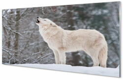  tulup. hu Üvegképek Wolf téli erdőben 100x50 cm 4 fogas