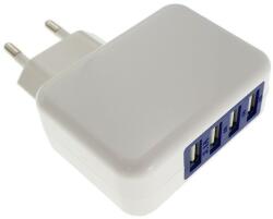  Adaptor priza cu 4 porturi usb, 15w, alb (ZE193)