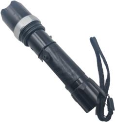  Lanterna swat, acumulator, baterie, carcasa din aluminiu, negru, led, 15 cm (3645)