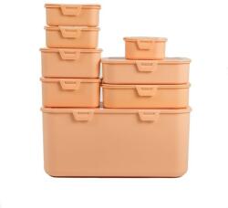  Set de 8 recipiente pentru alimente, diverse dimensiuni, gonga® portocaliu (BU1135)