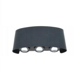 Lampă de exterior pentru fatada, negru, 6w, gonga® negru (BU1171)