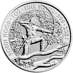 Royal Mint Mituri și legende - Robin Hood 2021 - 1 Oz - Monedă de argint pentru investiții