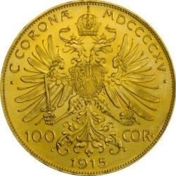 Münze Österreich 100 coroane Austria-Ungaria (1915) - Monedă de aur pentru investiții