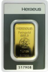 Heraeus Metals Germany GmbH & Co. KG Heraeus 1 Oz - Lingou de aur pentru investiții Moneda