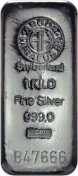 Argor Heraeus SA - Switzerland Argor Heraeus/Heraeus 1000g - Lingou de argint pentru investiții Moneda