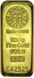 Argor Heraeus SA - Switzerland Argor-Heraeus 500g - Lingou de aur pentru investiții Moneda