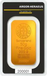 Argor Heraeus SA - Switzerland Argor Heraeus (ștanțat/ turnat) 50g - Lingou de aur pentru investiții