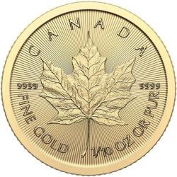 Royal Canadian Mint FRUNZA DE ARȚAR 2024 - 1/10 Oz - monedă de aur pentru investiții