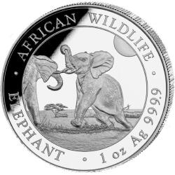 Perth Mint Elefant african 2024 - 1 Oz - Monedă de argint pentru investiții